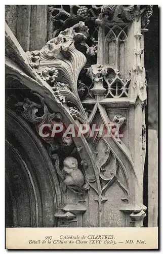 Ansichtskarte AK Chartres Detail De La Cloture Du Choeur