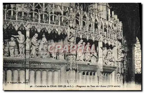 Cartes postales Cathedrale De Chartres Fragment Du Tour Du Choeur