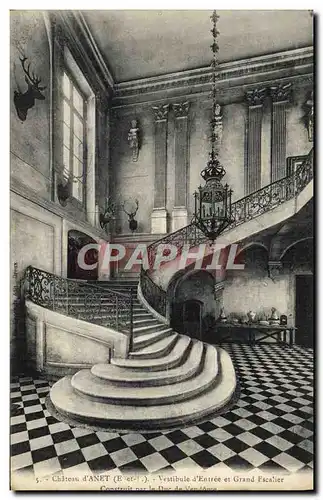 Ansichtskarte AK Chateau d&#39Anet Vestibule D&#39Entree Et Grand Escalier Duc de Vendome