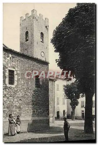 Cartes postales Vence Place Godeau Clocher de l&#39eglise Femmes