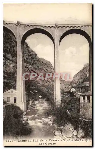 Cartes postales Ligne Du Sud De La France Viaduc Du Loup Les gorges