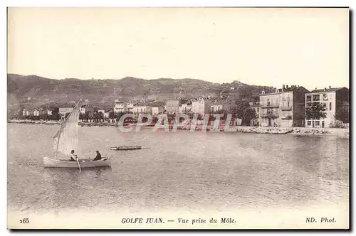 Ansichtskarte AK Golfe Juan Vue Prise Du Mole Bateau Barque