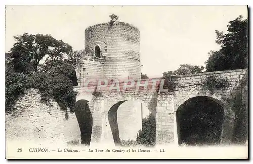 Cartes postales Chinon Le Chateau La Tour Du Coudry Et Les Douves