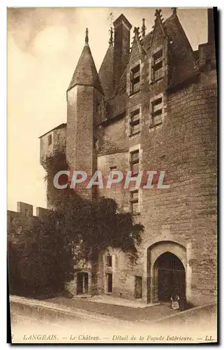 Ansichtskarte AK Langeais Le Chateau Detail De La Facade