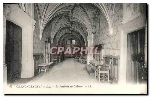 Cartes postales Chenonceaux Le Vestibule Du Chateau