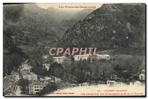 Cartes postales Vernet Les Bains Vue d&#39ensemble des etablissements et de la station