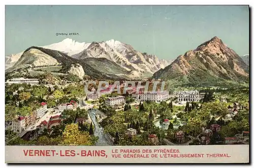 Ansichtskarte AK Vernet Les Bains Le Paradis Des Pyrenees Vue generale de l&#39etablissement thermal