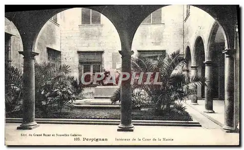 Ansichtskarte AK Perpignan Interieur De La Cour De La Mairie Maillol