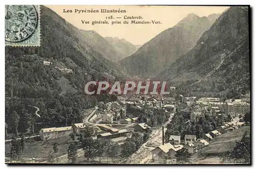 Cartes postales Cauterets Vue generale prise du Mamelon Vert