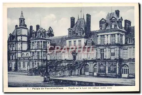 Cartes postales Foret De Fontainebleau Facade Sur La Cour Des Adieux