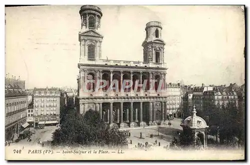 Cartes postales Paris Saint Supice Et La Place