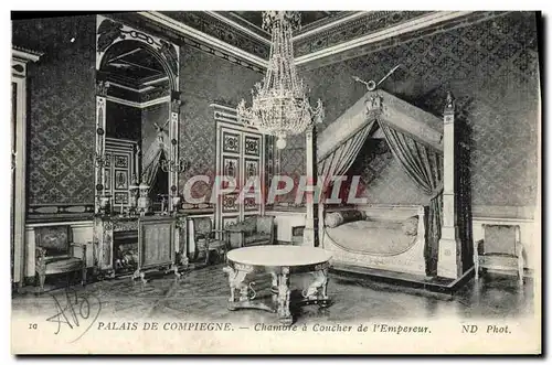 Cartes postales Palais De Compiegne Chambre a Coucher de L'Empereur Napoleon 1er