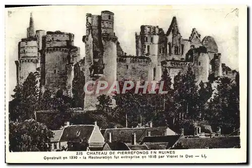 Ansichtskarte AK Chateau De Pierrefonds En Ruines