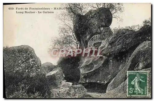 Ansichtskarte AK Foret de Fontainebleau Marlot Long rocher Le cerbere