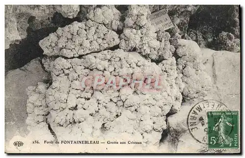 Ansichtskarte AK Foret de Fontainebleau Grotte Aux Cristaux