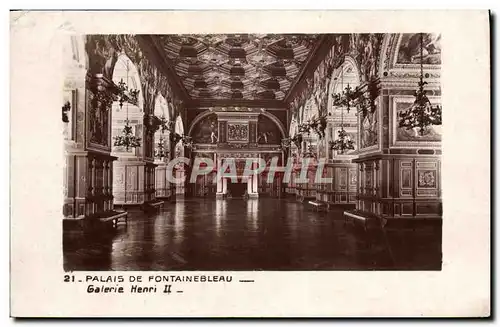 Cartes postales Palais de Fontainebleau Galerie Henri II