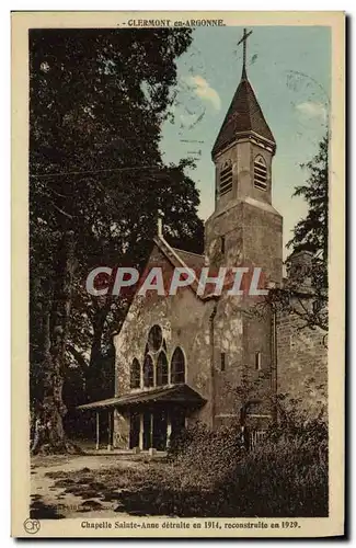 Cartes postales Clermont en Argonne Chapelle Sainte Anne