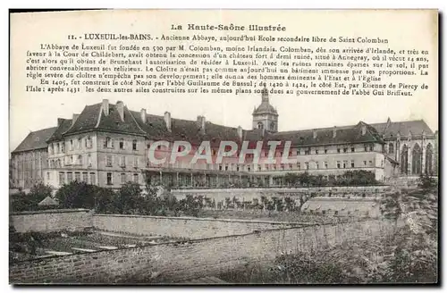 Cartes postales Luxeuil les Bains Ancienne Abbaye Ecole secondaire libre de Saint Colomban