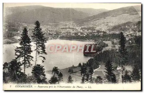 Cartes postales Gerardmer Panorama Pris de L&#39Observatoire du Pheny