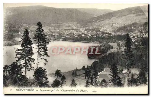 Cartes postales Gerardmer Panorama Pris de L'Observatoire du Pheny