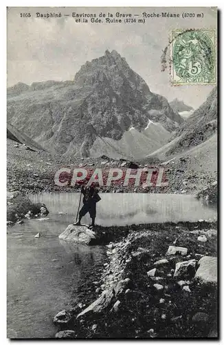 Cartes postales Dauphine Environs de la Grave Roche Meane et la grande ruine