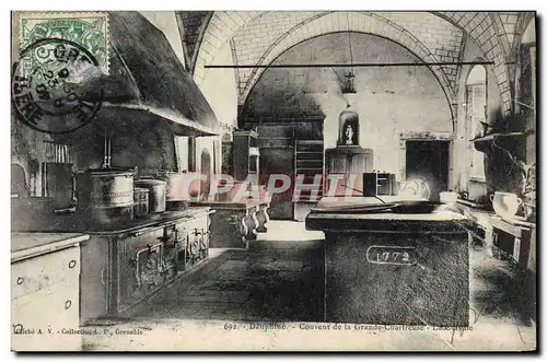 Cartes postales Dauphine Convent de la Grande Chartreuse La cuisine