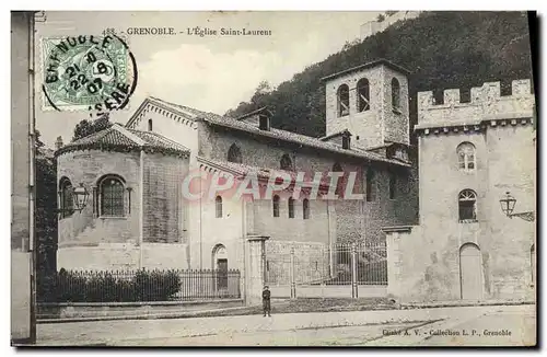 Cartes postales Grenoble L&#39Eglise Saint Laurent