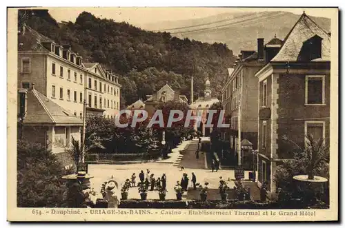 Ansichtskarte AK Dauphine Uriage les Bains Casino Etablissement thermal et le Grand Hotel