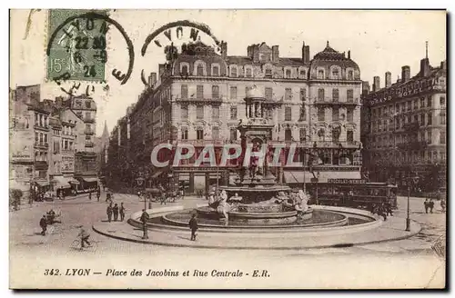 Ansichtskarte AK Lyon Place des Jacobins et Rue Centrale