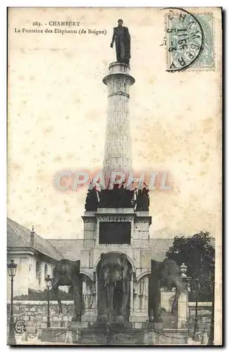 Cartes postales Chambery La Fontaine des Elephants