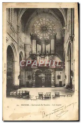 Cartes postales Beziers Cathedrale St Nazaire Les orgues