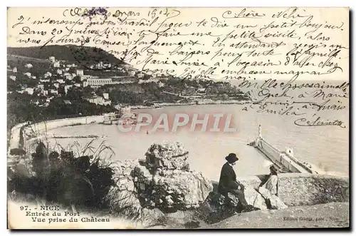 Cartes postales Nice Entree du Port Vue Prise du Chateau