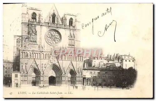 Cartes postales Lyon La Cathedrale Saint Jean