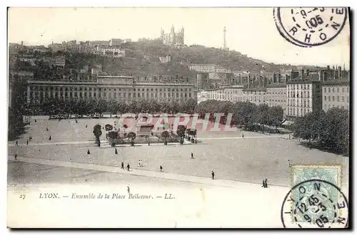 Ansichtskarte AK Lyon Ensemble de la Place Bellecour