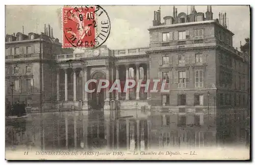 Cartes postales Inondations de Paris Janvier 1910 La chambre des deputes