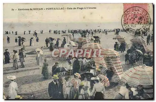 Cartes postales Environs de Royan Pontaillac Coin de Plage a 5 heures