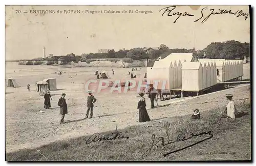 Ansichtskarte AK Environs De Royan Plage et cabines de St Georges