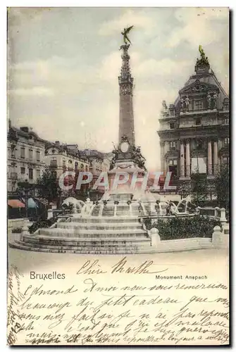 Cartes postales Bruxelles Monument Anspach