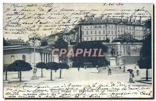 Cartes postales Geneve Plage Neuve Et Terrasse De La Treille