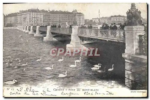 Cartes postales Geneve Pont Du Mont Blanc