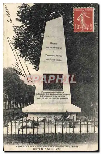 Cartes postales Abbeville Le Monument du Chevalier de la Barre