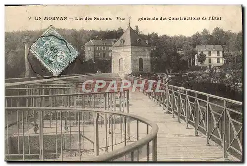 Ansichtskarte AK En Morvan Lac des Settons Vue Generale des constructions de l&#39Etat