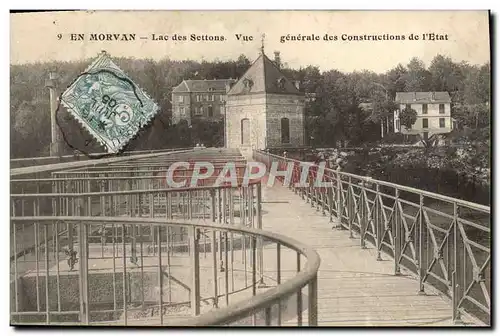 Cartes postales En Morvan Lac des Settons Vue Generale des constructions de l&#39Etat