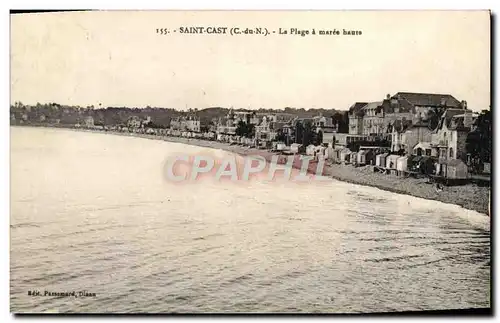 Cartes postales St Cast La Plage a Maree Haute