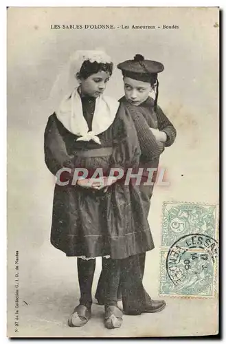 Cartes postales Aux Sables D'Olonne Les Amoureux Boudes Folklore