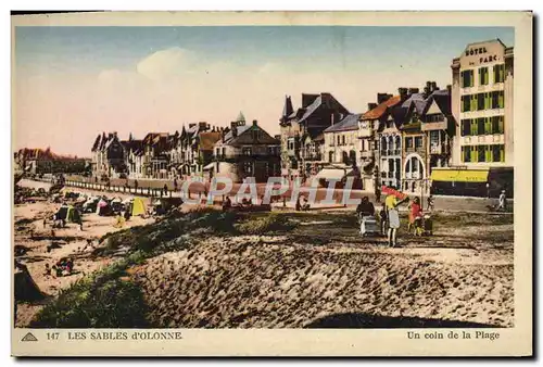 Cartes postales Aux Sables D'Olonne Un Coin de la Plage Hotel du Parc