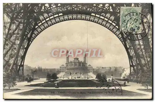 Cartes postales Paris Champ de Mars Le Trocadero Tour Eiffel