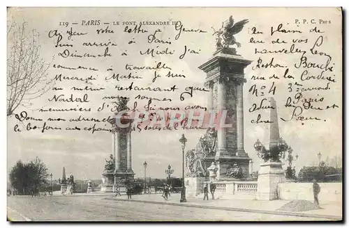 Cartes postales Paris Le Pont Alexandre III