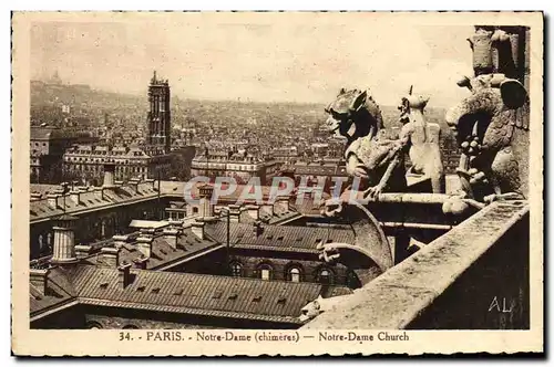 Ansichtskarte AK Paris Notre Dame Chimeres