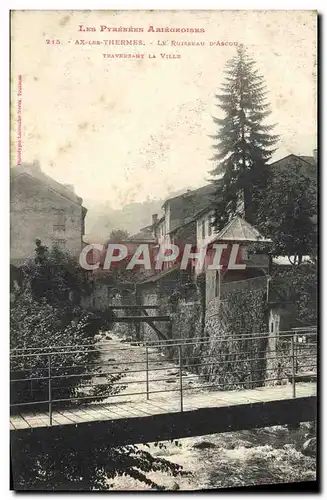 Cartes postales Ax les Thermes Le ruisseau d&#39Ascou traversant la ville